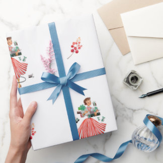 Retro-Weihnachtspapier Geschenkpapier