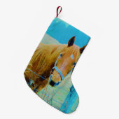Retro Weihnachtspferd Kleiner Weihnachtsstrumpf (Vorderansicht (hängend))