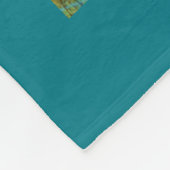 Retro Weihnachtspferd mit Rotem Bogen Fleecedecke (Ecke)