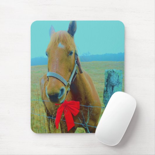 Retro Weihnachtspferd Mousepad (Mit Mouse)