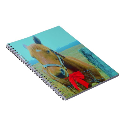 Retro Weihnachtspferd Notizblock (Rechte Seite)