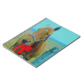 Retro Weihnachtspferd Notizblock (Linke Seite)