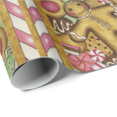 Retro-Weihnachtsplätzchen-Verpackungspapier Geschenkpapier (Rolleneckpunkt)