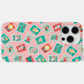 Retro-Weihnachtspostmarken Case-Mate iPhone Hülle (Rückseite (Horizontal))