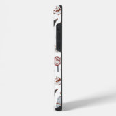 Retro-Weihnachtspullover-Muster iPhone Hülle (Linke Seite)