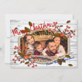 Retro-Weihnachtsrahmen-Foto Feiertagskarte