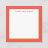 Retro-Weihnachtsrinder fügen Informationen hinzu Quadratische Visitenkarte (Rückseite)