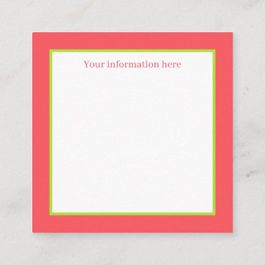 Retro-Weihnachtsrinder fügen Informationen hinzu Quadratische Visitenkarte (Rückseite)