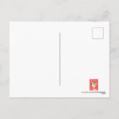 Retro Weihnachtsrinder Weihnachtsfeiertag Postkart Feiertagspostkarte (Rückseite)