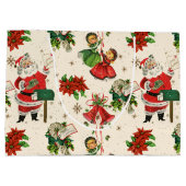 Retro-Weihnachtsschätze  Große Geschenktüte (Rückseite)