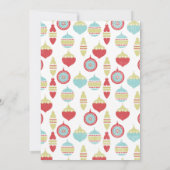 Retro Weihnachtsschmuck Einladung (Rückseite)