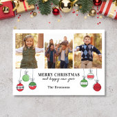 Retro Weihnachtsschmuck Feiertagskarte