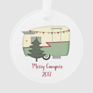 Retro-Weihnachtsschmuck für glückliche Camper Ornament