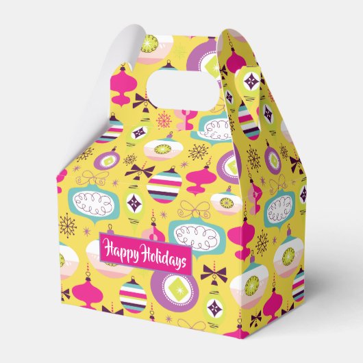 Retro Weihnachtsschmuck Gefallen Box Geschenkschachtel (Vorderseite)