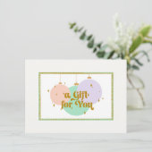 Retro Weihnachtsschmuck Geschenkgutschein (Stehend Vorderseite)