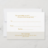 Retro Weihnachtsschmuck Geschenkgutschein (Rückseite)