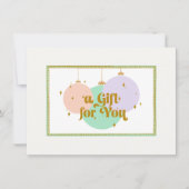 Retro Weihnachtsschmuck Geschenkgutschein (Vorderseite)