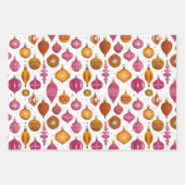 Retro Weihnachtsschmuck Geschenkpapier Set (Vorderseite 2)