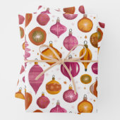Retro Weihnachtsschmuck Geschenkpapier Set (Beispiel)