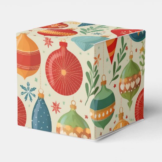 Retro-Weihnachtsschmuck Geschenkschachtel (Rückseite)