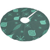 Retro Weihnachtsschmuck Green Polyester Weihnachtsbaumdecke (Schrägansicht)