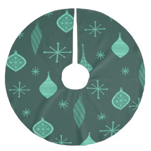 Retro Weihnachtsschmuck Green Polyester Weihnachtsbaumdecke