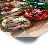 Retro Weihnachtsschmuck Mauer Poster (Ecke)