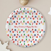 Retro Weihnachtsschmuck mit roter Garage Pappteller