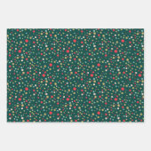 Retro Weihnachtsschmuck Mittelalter Moderne Farben Geschenkpapier Set (Vorderseite 3)