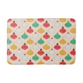 Retro Weihnachtsschmuck Muster Badematte (Vorderseite)