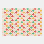 Retro Weihnachtsschmuck Muster Geschenkpapier Set (Vorderseite)