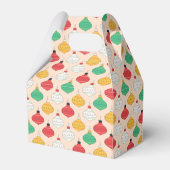 Retro Weihnachtsschmuck Muster Geschenkschachtel (Rückseite)