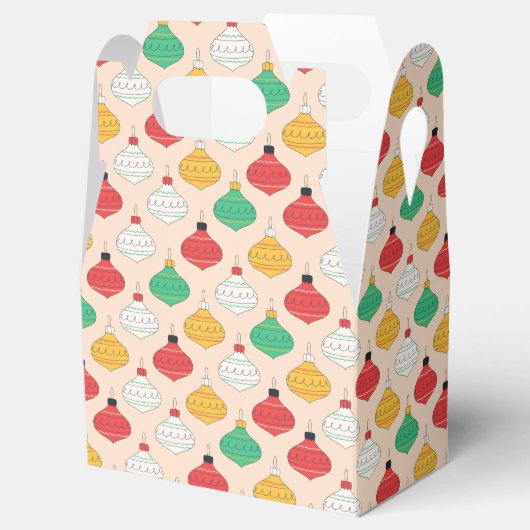 Retro Weihnachtsschmuck Muster Geschenkschachtel (Geöffnet)