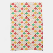 Retro Weihnachtsschmuck Muster Geschirrtuch (Vertikal)