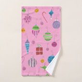 Retro Weihnachtsschmuck Muster Handzeichnung Badhandtuch Set (Handtuch)