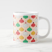Retro Weihnachtsschmuck Muster Jumbo-Tasse (Rechts)