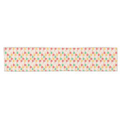 Retro Weihnachtsschmuck Muster Kurzer Tischläufer (Horizontal)