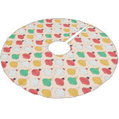 Retro Weihnachtsschmuck Muster Polyester Weihnachtsbaumdecke (Schrägansicht)