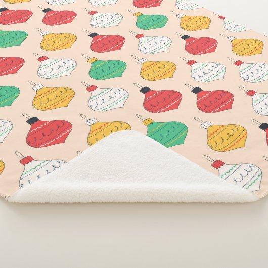 Retro Weihnachtsschmuck Muster Sherpadecke (3/4)