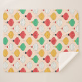 Retro Weihnachtsschmuck Muster Sherpadecke (Vorderseite (Horizontal))