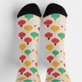 Retro Weihnachtsschmuck Muster Socken (Oben)