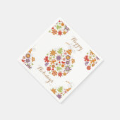 Retro Weihnachtsschmuck Napkins Serviette (Ecke)