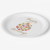 Retro Weihnachtsschmuck Pappteller (Schrägansicht)