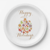 Retro Weihnachtsschmuck Pappteller (Vorderseite)