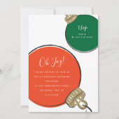 Retro Weihnachtsschmuck Party Einladung (Vorderseite)