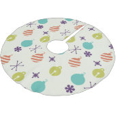 Retro Weihnachtsschmuck Schneeflocken Polyester Weihnachtsbaumdecke (Schrägansicht)