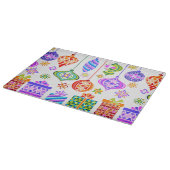 Retro Weihnachtsschmuck Schneidebrett (Ecke)