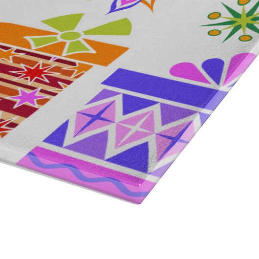 Retro Weihnachtsschmuck Schneidebrett (Ecke)