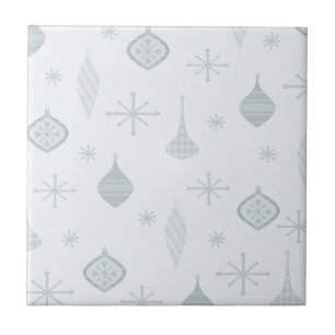 Retro Weihnachtsschmuck Silver Fliese