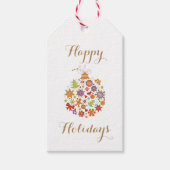 Retro Weihnachtsschmuck-Tags Geschenkanhänger (Vorderseite)